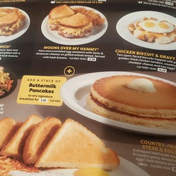 Denny's - a menu of breakfast foods - American Near Me - Cameron Park, California