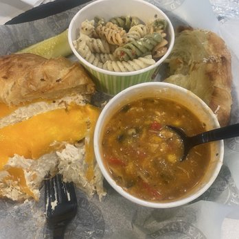 Chicken Salad Chick - Batavia - The Chick Melt Meal with tortilla soup pasta salad - Southern Near Me - Batavia, Illinois Chicken Salad Chick - Batavia - The Chick Melt Meal with tortilla soup pasta salad - Southern Near Me - Batavia, Illinois