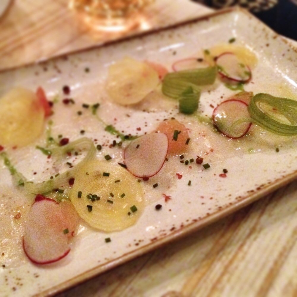 Fulton Market Kitchen - Scallop Crudo. - New American Near Me - Chicago, Illinois Fulton Market Kitchen - Scallop Crudo. - New American Near Me - Chicago, Illinois