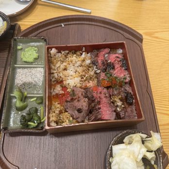 Tendon Kohaku - Wagyu don box (seasonal) - Japanese Near Me - Bellevue, Washington Tendon Kohaku - Wagyu don box (seasonal) - Japanese Near Me - Bellevue, Washington