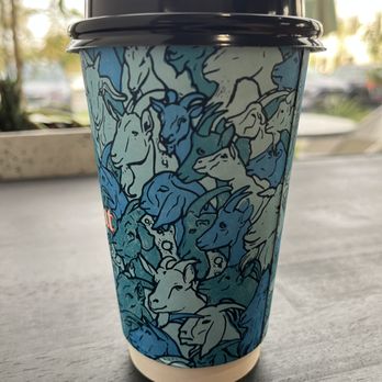 MoonGoat Coffee Roasters - cool cup with a hot vanilla latte inside - Coffee & Tea Near Me - Irvine, California