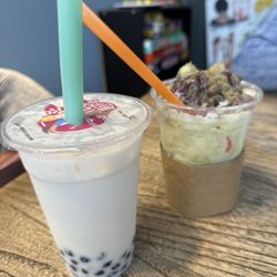 Heavenly Kup - Coconut Milk Tea and Green Tea Shaved Ice