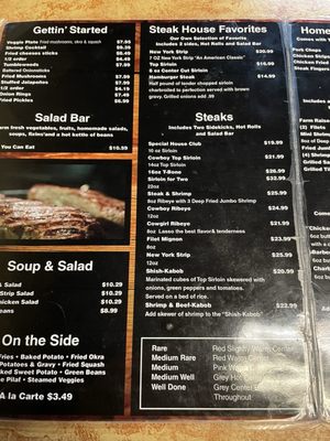 Menu photo 2 Bar-H Steakhouse Monahans, TX Menu photo 2 Bar-H Steakhouse Monahans, TX