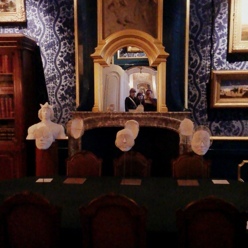Museum Willet-Holthuysen - The lace exhibit in the dining room. Creepy floating heads with lace eye masks. Why??? - Museums Near Me - Amsterdam, New Hampshire