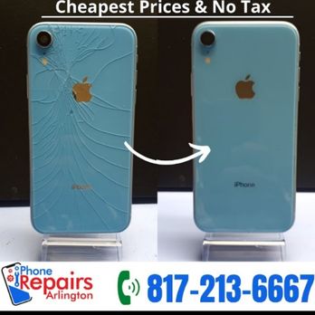 iPhone Repairs Arlington - Get your Cracked iPhone XR Back Glass Replaced for Only $70 at iPhone Repairs Arlington.
No Tax
No Hidden Fee
(60 Minutes Repair Time) - Mobile Phone Repair Near Me - Arlington, Texas