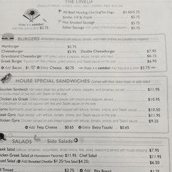 Grandstands Grill - Menu
