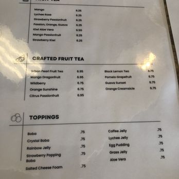 The Urban Pearl - Menu at the counter - Coffee & Tea Near Me - Fresno, California The Urban Pearl - Menu at the counter - Coffee & Tea Near Me - Fresno, California