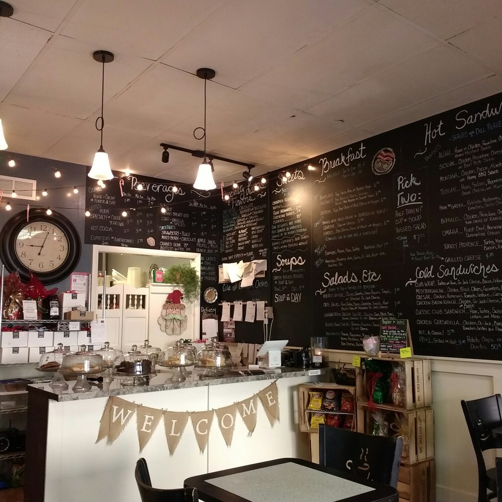 Cozy little cafe on a cold winter day Cozy little cafe on a cold winter day