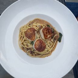 Scallop and pulled pork pasta Scallop and pulled pork pasta