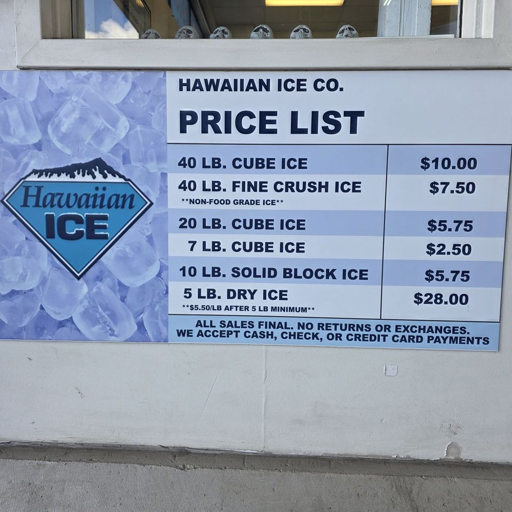 Hawaiian Ice - The variety of ice prices - Ice Delivery Near Me - Honolulu, Hawaii Hawaiian Ice - The variety of ice prices - Ice Delivery Near Me - Honolulu, Hawaii