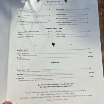 Sam's Log Cabin - Right side of menu - Breakfast & Brunch Near Me - Albany, California