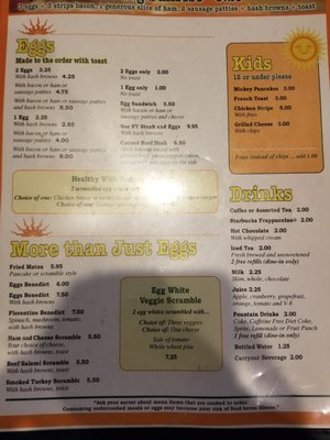 Menu photo 5 Sunrise Cafe Farmington Hills, MI