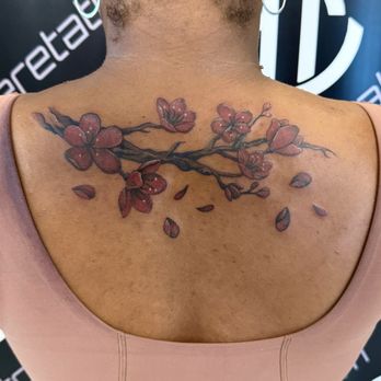 Tattoos by Arturo - Cherry Blossom Coverup - Tattoo Near Me - Roselle, Illinois