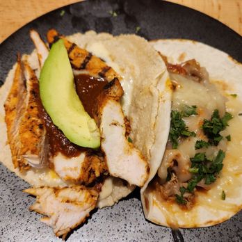 El Alma South - Pollo Asado (L) and Chicken Tinga (R) - Mexican Near Me - Austin, Texas El Alma South - Pollo Asado (L) and Chicken Tinga (R) - Mexican Near Me - Austin, Texas