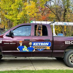 Ketron Roofing - Percy, our 'Woofer in Charge' hard at work!