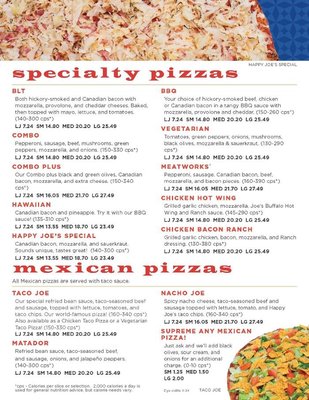 Menu photo 1 Happy Joe's Dyersville, IA