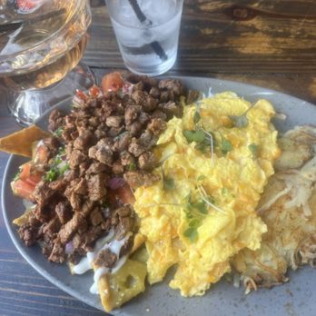 Tostadas - Chilaquiles Verdes Jalisco Peach Bellini - Breakfast & Brunch Near Me - San Jose, California Tostadas - Chilaquiles Verdes Jalisco Peach Bellini - Breakfast & Brunch Near Me - San Jose, California