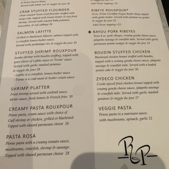 The Rouxpour - Menu - Cajun/Creole Near Me - Houston, Texas
