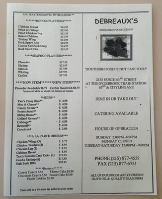 Debreaux's by null