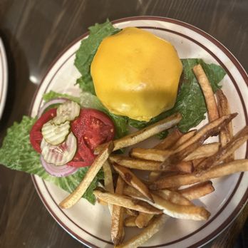 Antlers Cafe & Bar - Steak burger and fries- sans bun - American Near Me - Young, Arizona Antlers Cafe & Bar - Steak burger and fries- sans bun - American Near Me - Young, Arizona