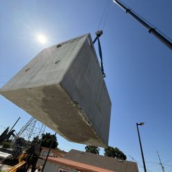 Julian Crane Rental - Ur large crane lifting 28,000 lbs septic concrete,