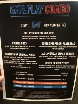 Menu photo 5 Dave & Buster's Tempe Tempe, AZ