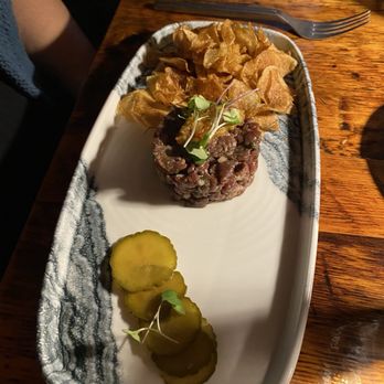 Evelyn Rose - Seared venison tartare - American Near Me - Vienna, Virginia Evelyn Rose - Seared venison tartare - American Near Me - Vienna, Virginia