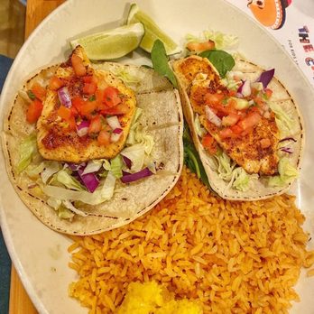 The Cantina - Fish tacos w/rice in tortilla! - Mexican Near Me - Mill Valley, California