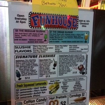 Funhouse - Menu - Dive Bars Near Me - Lakewood, Ohio Funhouse - Menu - Dive Bars Near Me - Lakewood, Ohio