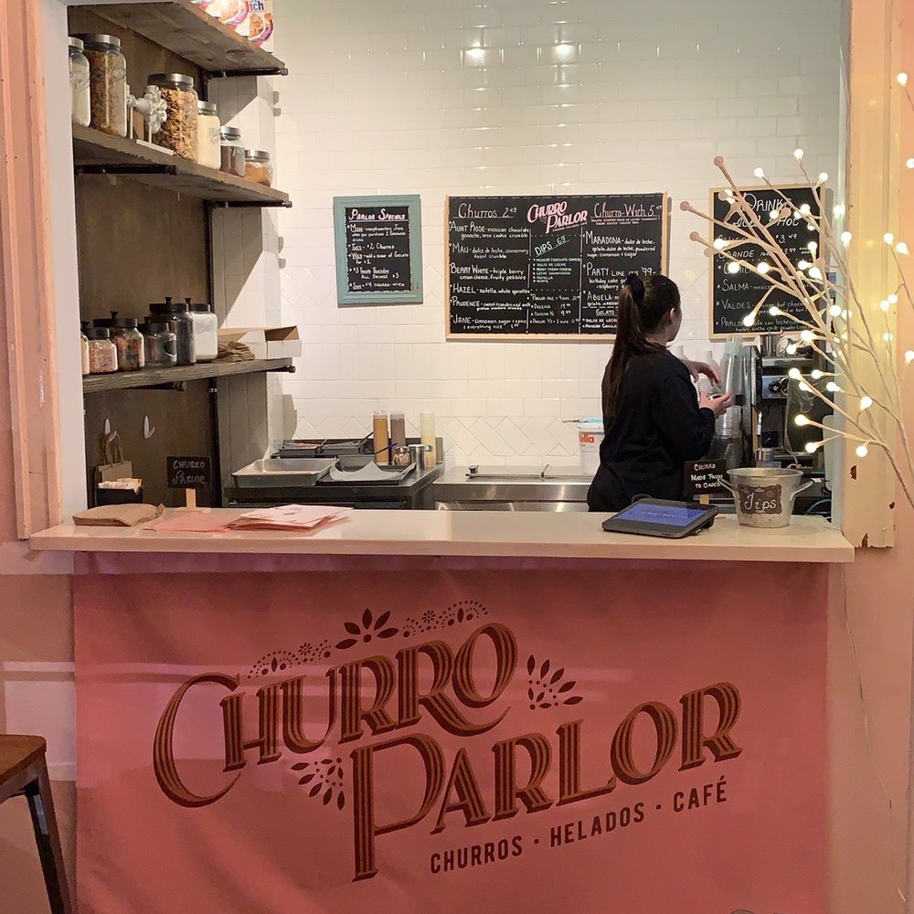 Churro Parlor - The Churro Window with the very nice person that was behind the counter. - Desserts Near Me - Glenview, Illinois
