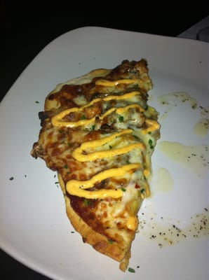Photo of SIP Appetizer Bar - Oak Lawn, IL, US. BBQ chicken pizza (half of it).