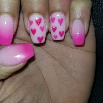 Centre Pointe Nails & Spa - Chris save all my real nails and did this Valentine's day look - Nail Salons Near Me - Phoenix, Arizona