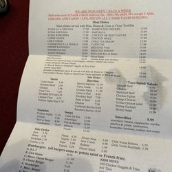 El Nuevo Mexicali II - Menu July 2024
