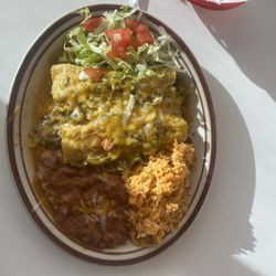 Route 66 Diner - Green chili beef enchiladas