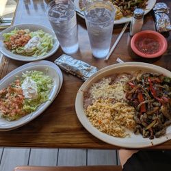 Ricky Cancun Mexican Grill - Steak fajitas.