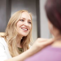 Jessica Plotnick,PA PC -CPW Vein & Aesthetic Center - Our owner Jessica Plotnick taking plenty of time to evaluate and speak with a new patient.