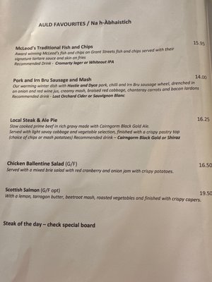 Menu photo 4 MacGregors Inverness, HLD Menu photo 4 MacGregors Inverness, HLD