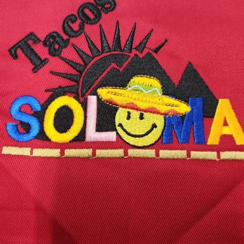 Tacos Soloma - a red shirt with a smiling face - Mexican Near Me - Los Angeles, California Tacos Soloma - a red shirt with a smiling face - Mexican Near Me - Los Angeles, California