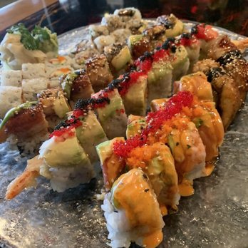 Sweet Ginger - Ninja roll, king crab roll, pacific roll, eel avocado roll and California roll - Asian Fusion Near Me - Vienna, Virginia