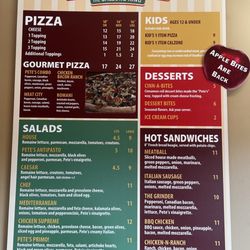 Pete's Pizza - Menu 08.26.23