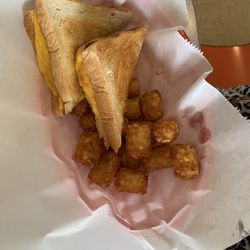 The Front Porch - Kids grilled cheese with tots