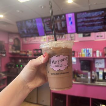 Marylou's Coffee - CarmelLou with milk - Coffee & Tea Near Me - Randolph, Massachusetts Marylou's Coffee - CarmelLou with milk - Coffee & Tea Near Me - Randolph, Massachusetts