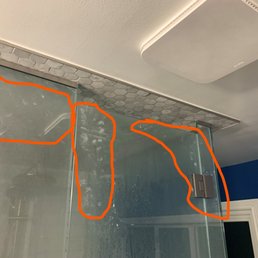 the location of the shower the location of the shower