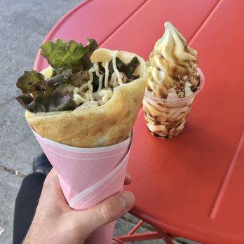Bon Crepe - Tuna crepe, kinako Sundae - Creperies Near Me - Vancouver, British Columbia