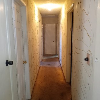 Handy pro solutions  - the hallways needed sanding, skimmed with coating and prepped for paint.  BEFORE - Handyman Near Me