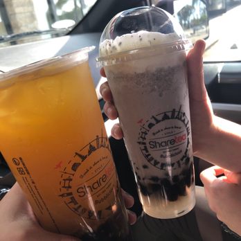 Sharetea - Mango green tea and Oreo boba - Coffee & Tea Near Me - Escondido, California Sharetea - Mango green tea and Oreo boba - Coffee & Tea Near Me - Escondido, California
