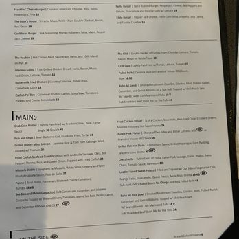 Franklins General Store - Menu - New American Near Me - Hyattsville, Maryland