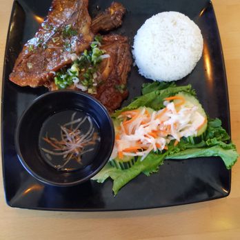 Fresh Pho - Grilled Pork Chop: Looks good but the meat under the top piece next to the bone was raw. - Vietnamese Near Me - Lacey, Washington Fresh Pho - Grilled Pork Chop: Looks good but the meat under the top piece next to the bone was raw. - Vietnamese Near Me - Lacey, Washington