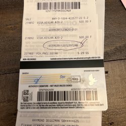 Office Depot - receipt and faulty gift card