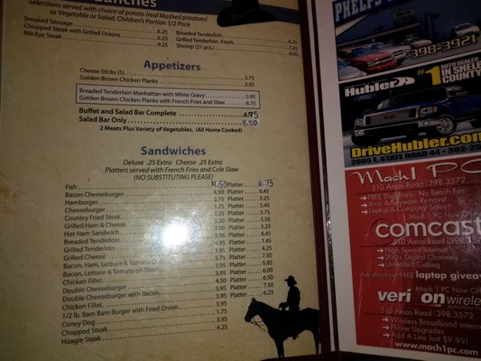 Menu photo 3 Chaperral Cafe Shelbyville, IN Menu photo 3 Chaperral Cafe Shelbyville, IN